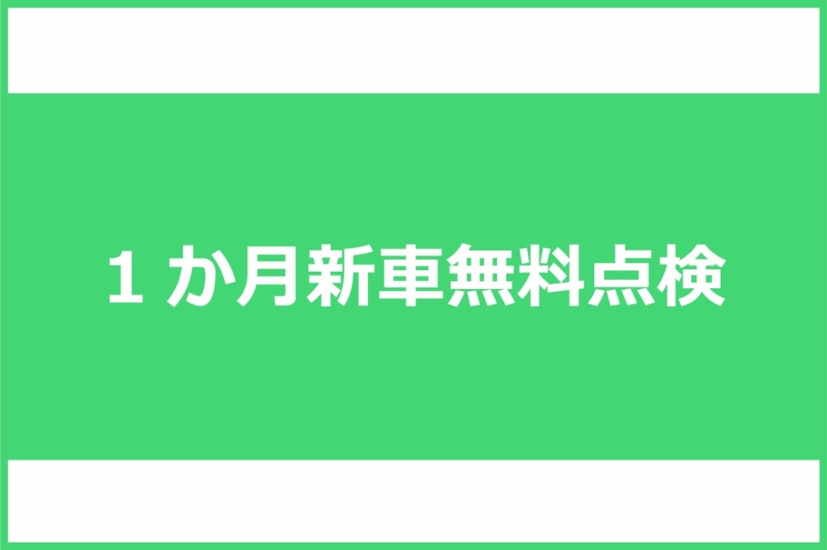 1か月新車無料点検